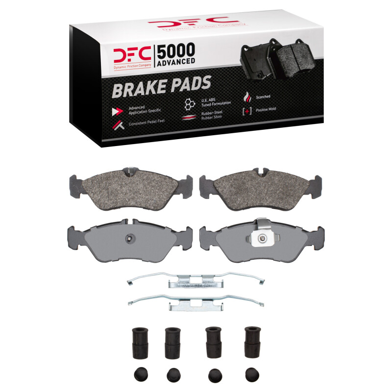 DFC 02-06 Dodge Sprinter 3500 Rear 5000 Advanced Semi Metallic Brake Pads and Hardware Kit