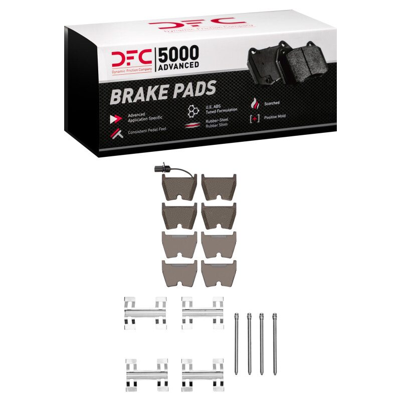 DFC 17-21 Audi R8 Front 5000 Advanced Low Metallic Brake Pads and Hardware Kit