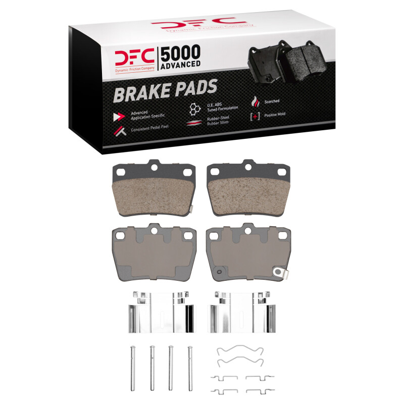 DFC 04-05 Toyota RAV4 Rear 5000 Advanced Ceramic Brake Pads and Hardware Kit