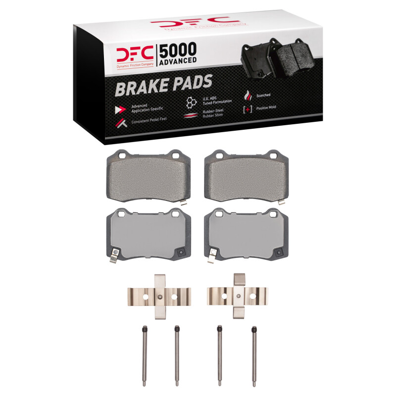 DFC 04-24 Cadillac STS Rear 5000 Advanced Low Metallic Brake Pads and Hardware Kit