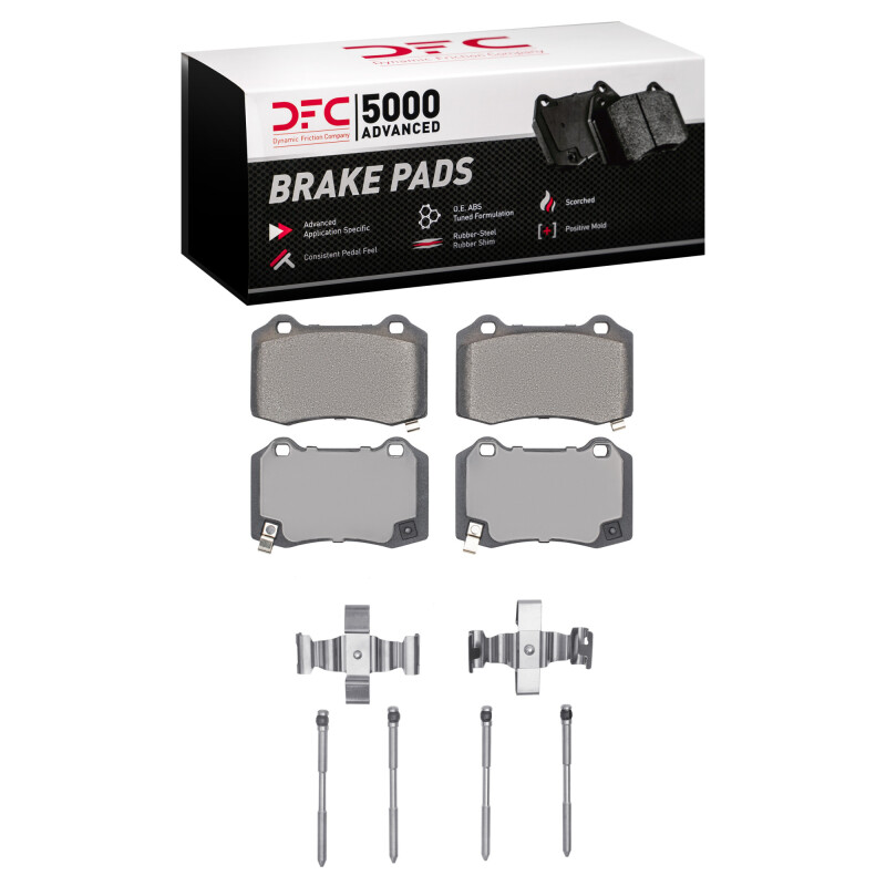 DFC 18-25 Dodge Durango Rear 5000 Advanced Low Metallic Brake Pads and Hardware Kit