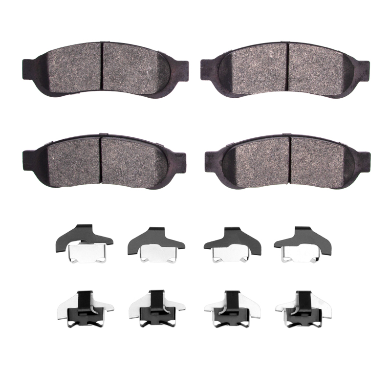 DFC 05-10 Ford F-350 Super Duty 2WD Rear 5000 Advanced Semi Metallic Brake Pads and Hardware Kit