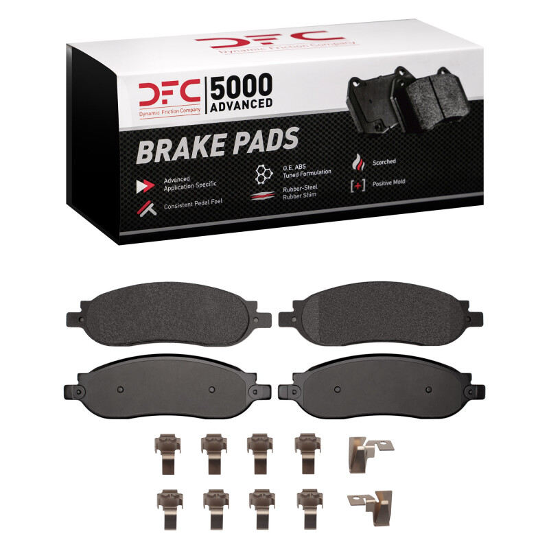 DFC 05-07 Ford F-350 Super Duty 4WD Rear 5000 Advanced Semi Metallic Brake Pads and Hardware Kit