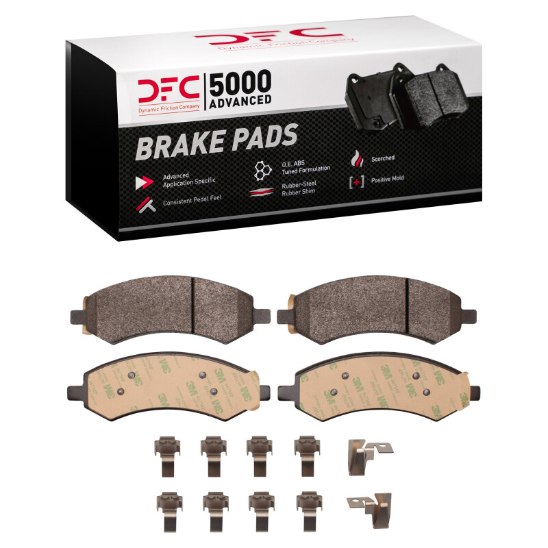 DFC 05-24 Chrysler Aspen Front 5000 Advanced Semi Metallic Brake Pads and Hardware Kit