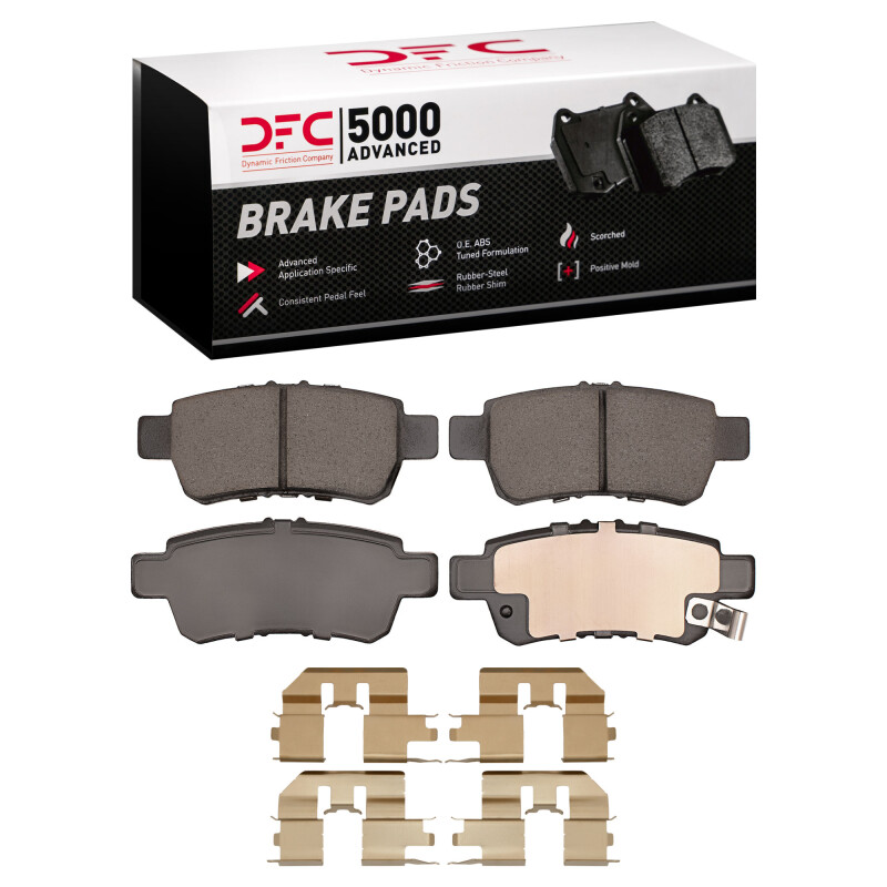 DFC 05-10 Honda Odyssey Rear 5000 Advanced Ceramic Brake Pads and Hardware Kit