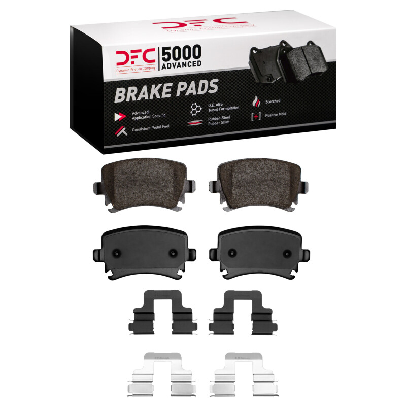 DFC 00-18 Audi A4 (Mexico) Rear 5000 Advanced Ceramic Brake Pads and Hardware Kit
