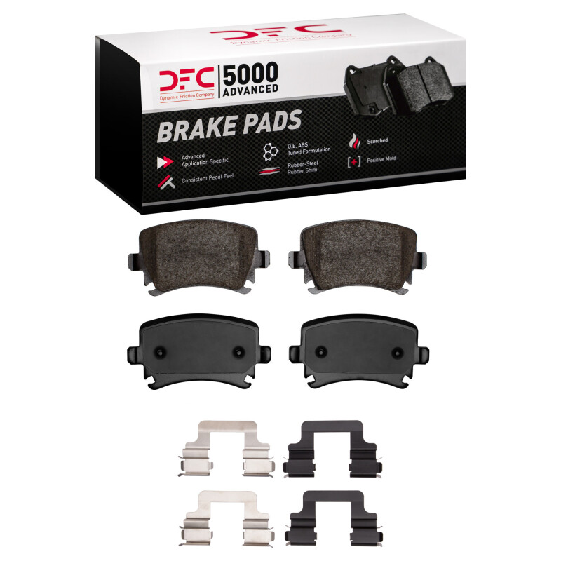 DFC 08-16 Audi TT Quattro RS Rear 5000 Advanced Ceramic Brake Pads and Hardware Kit