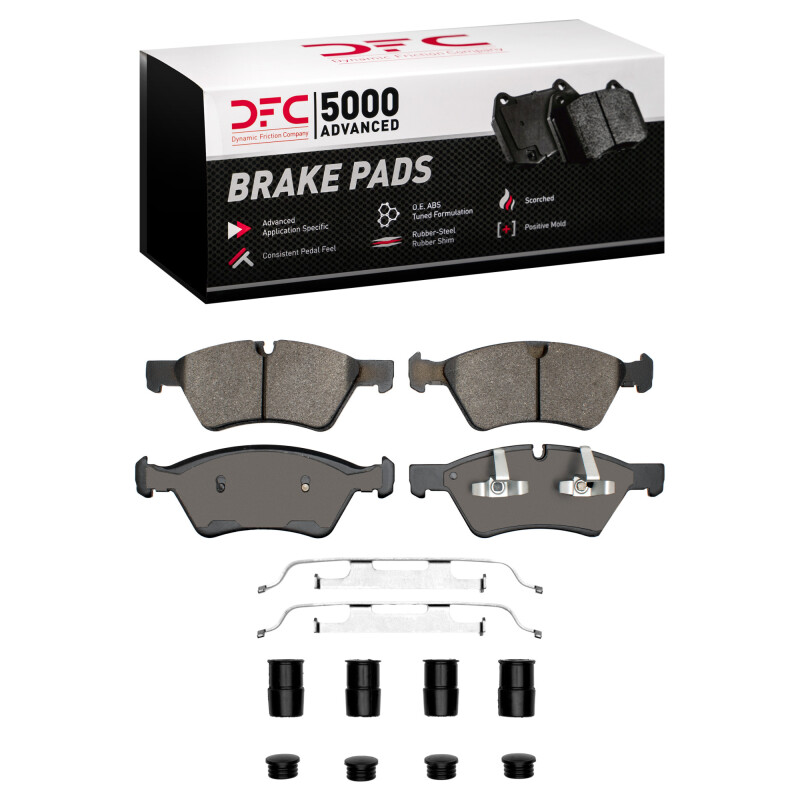 DFC 05-12 Mercedes-Benz R320 Front 5000 Advanced Low Metallic Brake Pads and Hardware Kit