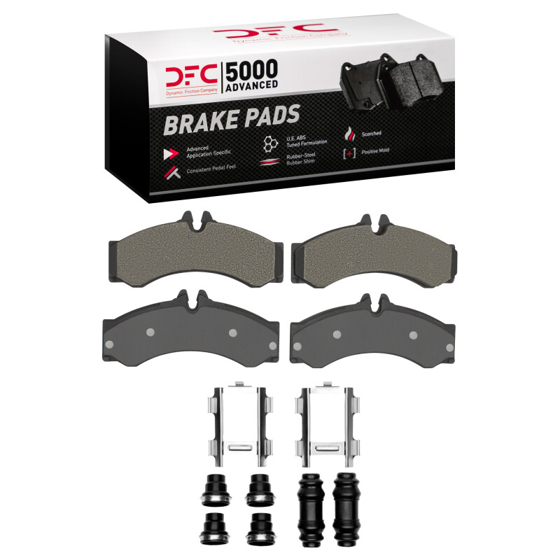 DFC 02-06 Dodge Sprinter 3500 Rear/Front 5000 Advanced Semi Metallic Brake Pads and Hardware Kit