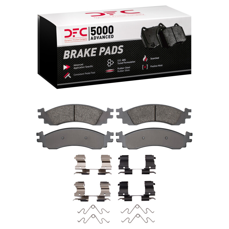 DFC 06-10 Ford Explorer Sport Trac Front 5000 Advanced Ceramic Brake Pads and Hardware Kit