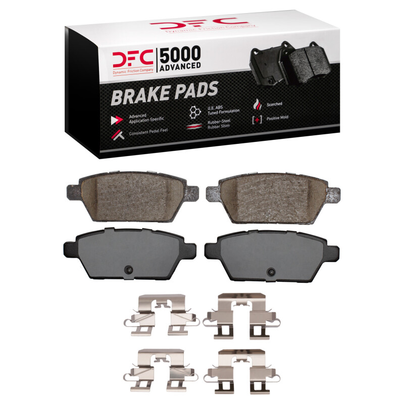 DFC 06-13 Ford Fusion Rear 5000 Advanced Ceramic Brake Pads and Hardware Kit