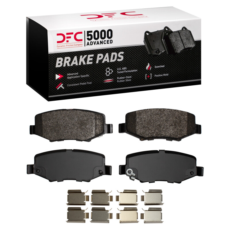 DFC 07-18 Dodge Nitro Rear 5000 Advanced Semi Metallic Brake Pads and Hardware Kit