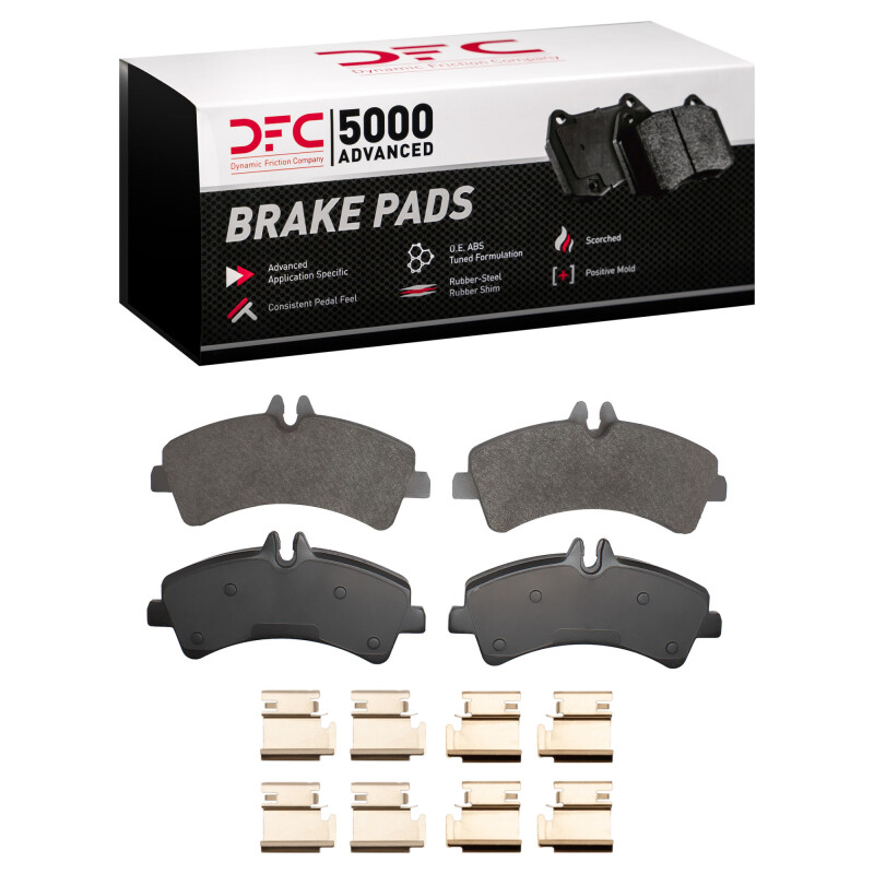 DFC 06-18 Dodge Sprinter 3500 Rear 5000 Advanced Semi Metallic Brake Pads and Hardware Kit