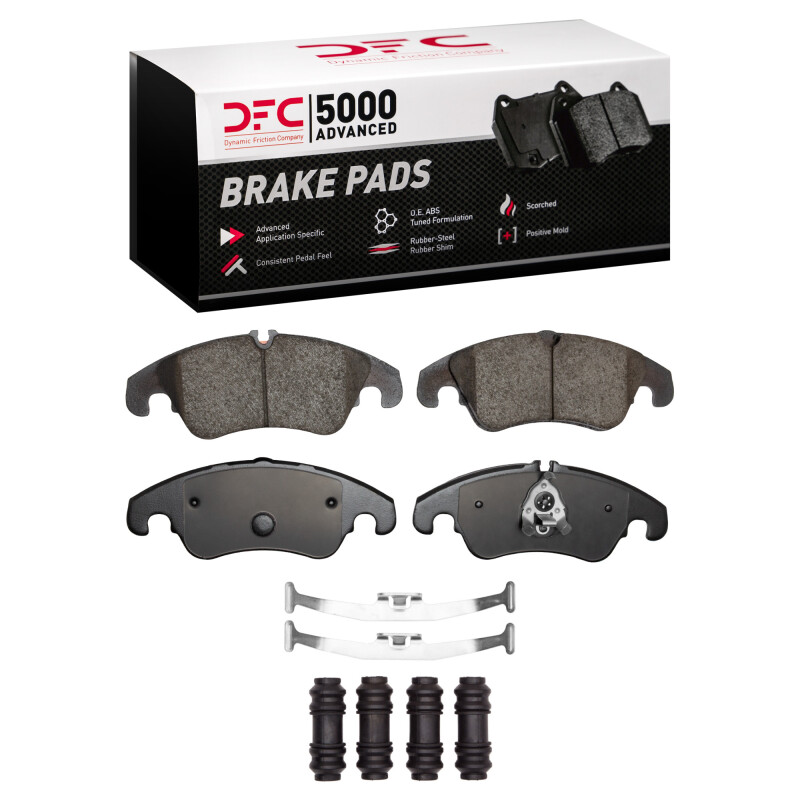 DFC 09-17 Audi Q5 (USA/Canada) Except Hybrid Front 5000 Adv Low Metallic Brake Pads & Hardware Kit