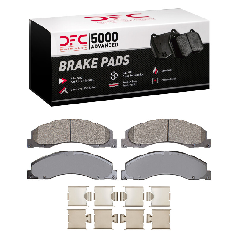 DFC 08-25 Ford E-Super Duty Front 5000 Advanced Semi Metallic Brake Pads and Hardware Kit