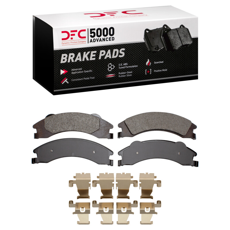 DFC 08-25 Ford E-250 Rear 5000 Advanced Semi Metallic Brake Pads and Hardware Kit