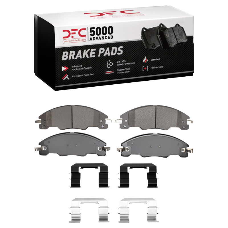 DFC 08-11 Ford Focus Front 5000 Advanced Ceramic Brake Pads and Hardware Kit