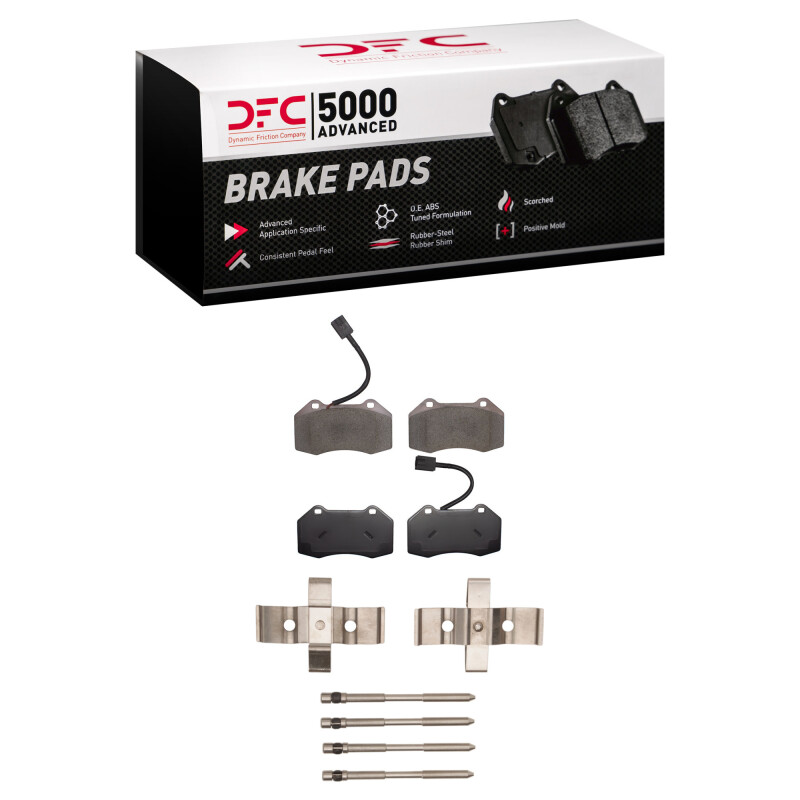 DFC 15-20 Alfa Romeo 4C Front 5000 Advanced Low Metallic Brake Pads and Hardware Kit