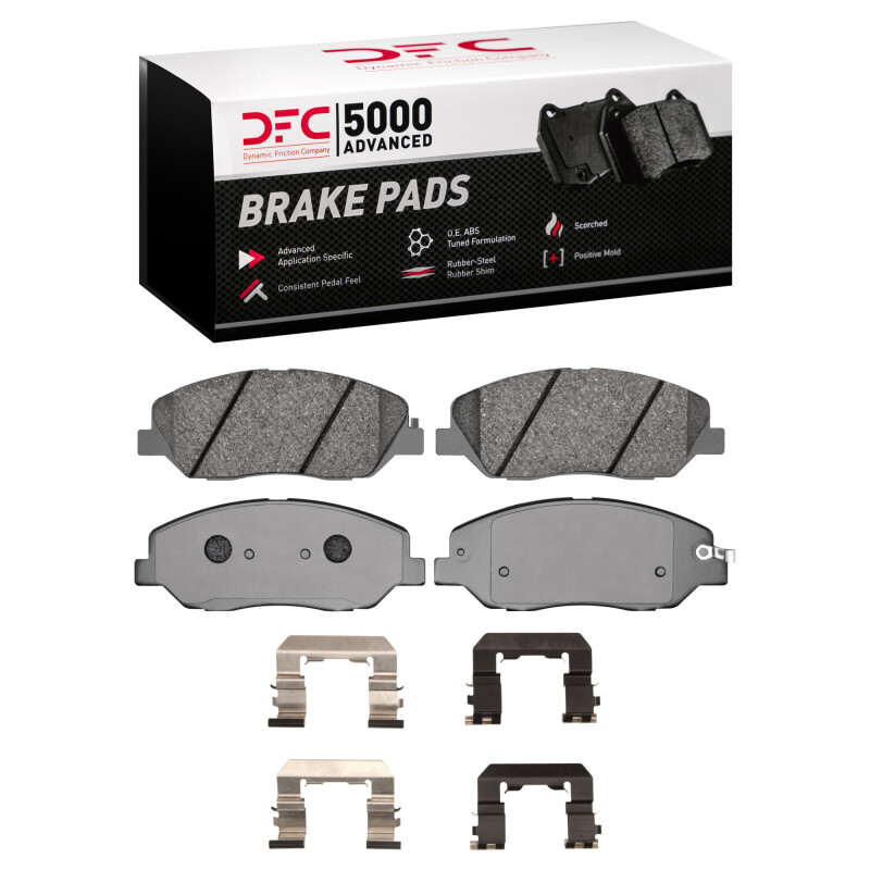 DFC 09-11 Hyundai Genesis Sedan Front 5000 Advanced Ceramic Brake Pads and Hardware Kit