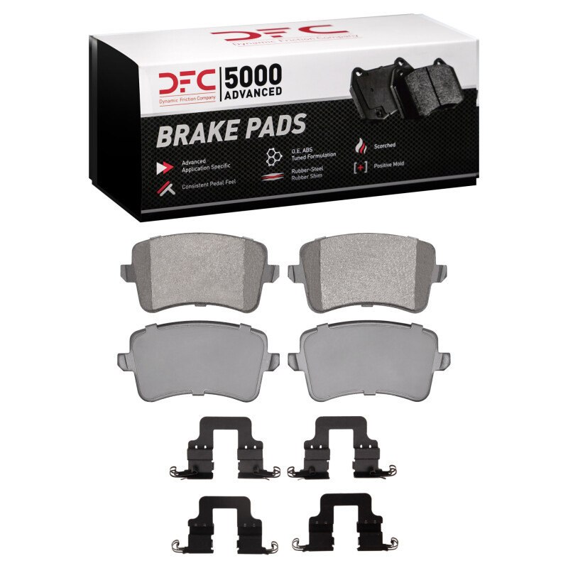 DFC 08-17 Audi Q5 (USA/Canada) Except Hybrid Rear 5000 Adv Low Metallic Brake Pads & Hardware Kit