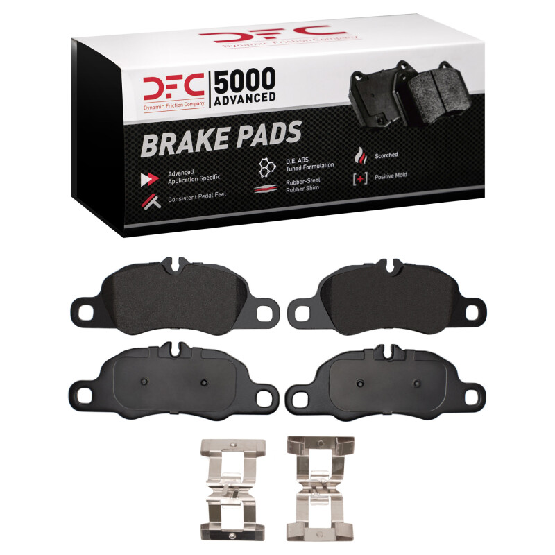 DFC 09-23 Porsche 718 Cayman Front 5000 Advanced Low Metallic Brake Pads and Hardware Kit