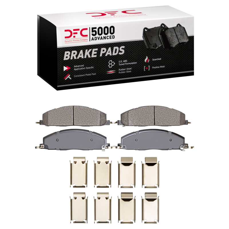 DFC 09-18 Dodge Ram 2500 Rear 5000 Advanced Semi Metallic Brake Pads and Hardware Kit