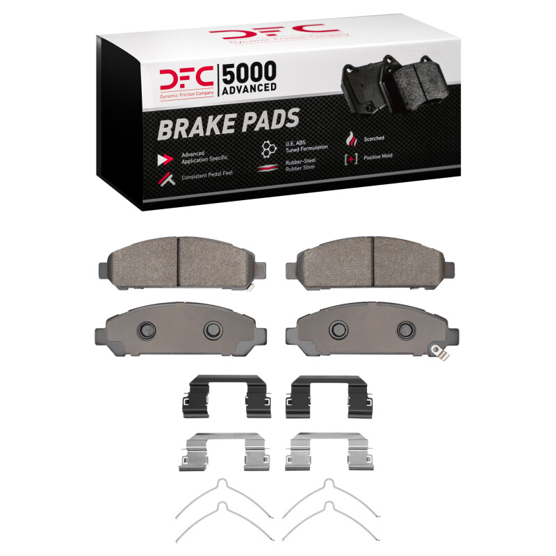 DFC 09-15 Toyota Venza Front 5000 Advanced Low Metallic Brake Pads and Hardware Kit