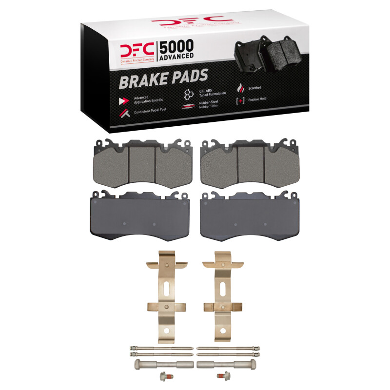DFC 10-22 Land Rover Range Rover Sport Front 5000 Advanced Low Metallic Brake Pads and Hardware Kit