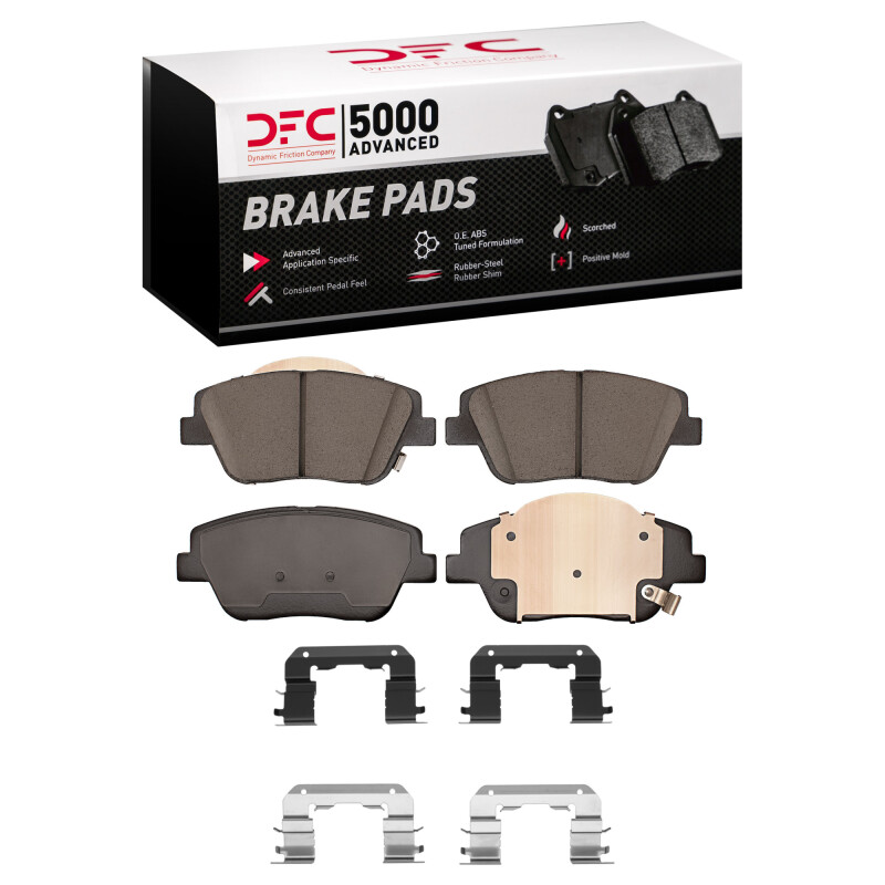 DFC 09-16 Hyundai Sonata Front 5000 Advanced Ceramic Brake Pads and Hardware Kit