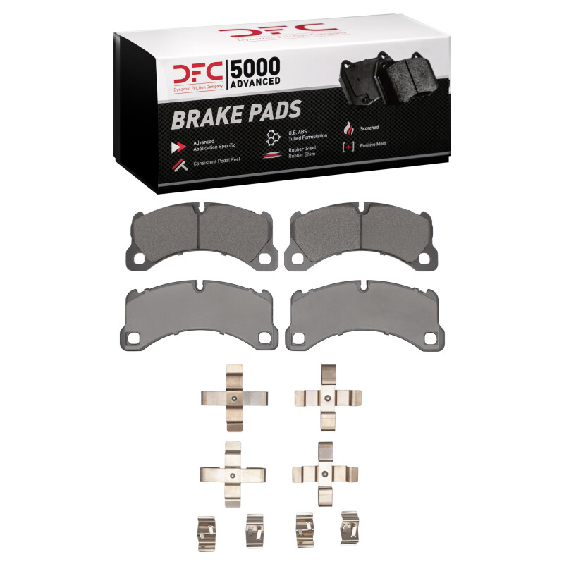DFC 11-23 Porsche Cayenne Front 5000 Advanced Low Metallic Brake Pads and Hardware Kit
