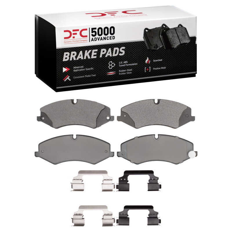 DFC 10-17 Land Rover Discovery (Latin America) Front 5000 Adv Low Metallic Brake Pads & Hardware Kit