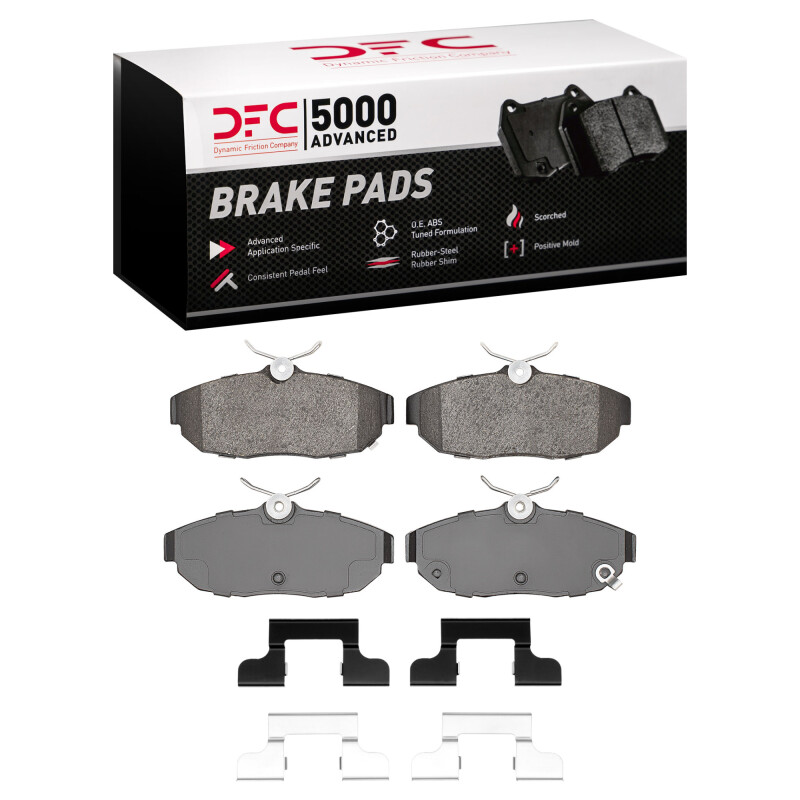 DFC 12-14 Ford Mustang Rear 5000 Advanced Low Metallic Brake Pads and Hardware Kit