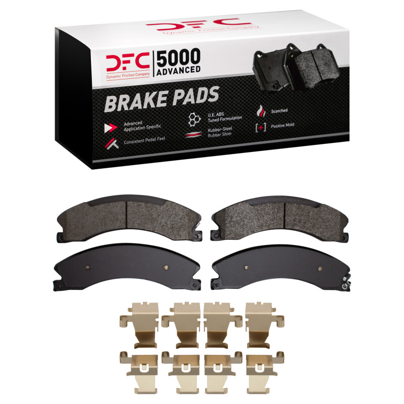DFC 09-24 Chevrolet Suburban 3500 HD Rear/Front 5000 Advanced Ceramic Brake Pads and Hardware Kit