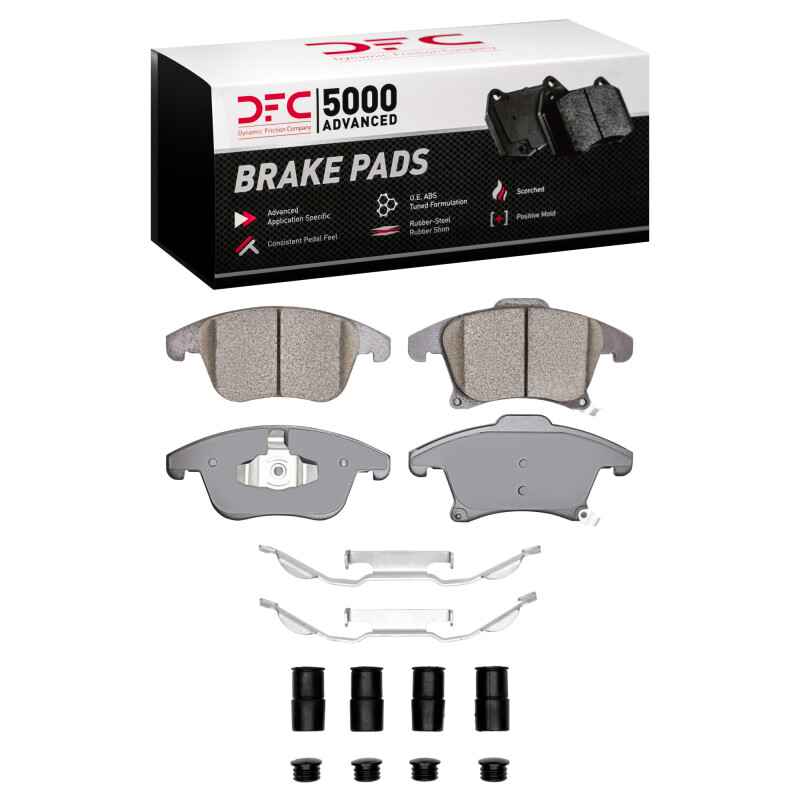 DFC 13-20 Ford Police Responder Hybrid Front 5000 Advanced Ceramic Brake Pads and Hardware Kit