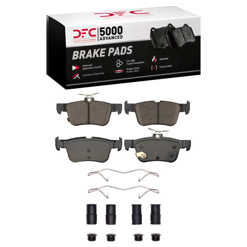 DFC 13-24 Ford Fusion Rear 5000 Advanced Ceramic Brake Pads and Hardware Kit