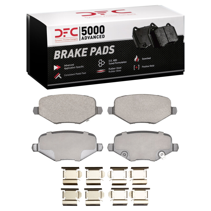 DFC 12-16 Chrysler Town & Country Rear 5000 Advanced Ceramic Brake Pads and Hardware Kit