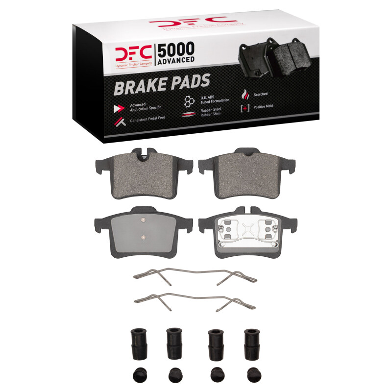 DFC 13-15 Jaguar XKR Rear 5000 Advanced Low Metallic Brake Pads and Hardware Kit