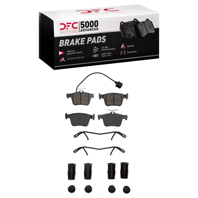 DFC 17-22 Audi RS3 Rear 5000 Advanced Ceramic Brake Pads and Hardware Kit