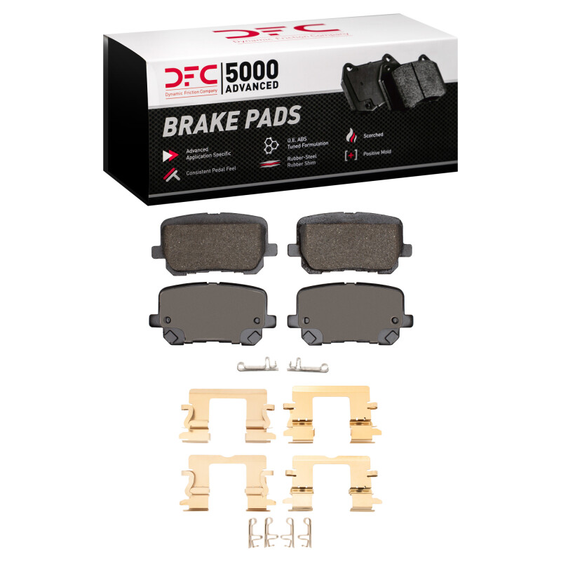 DFC 14-23 Dodge Charger Rear 5000 Advanced Low Metallic Brake Pads and Hardware Kit