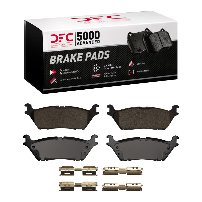 DFC 15-21 Ford F-150 RWD Rear 5000 Advanced Ceramic Brake Pads and Hardware Kit