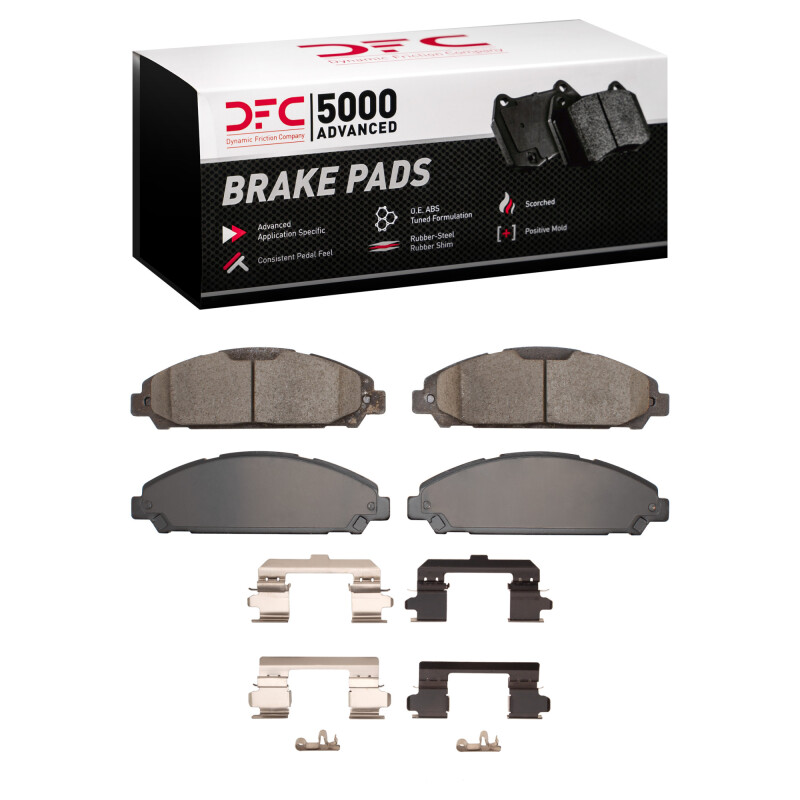 DFC 15-23 Ford Mustang Front 5000 Advanced Ceramic Brake Pads and Hardware Kit
