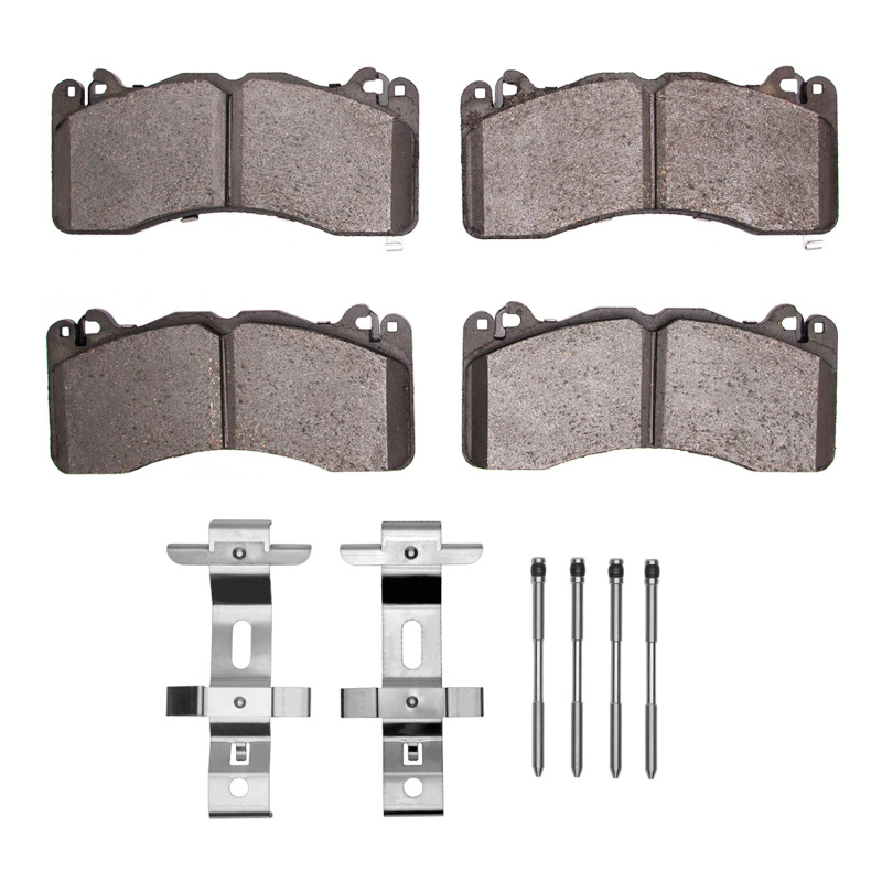 DFC 15-23 Ford Mustang Front 5000 Advanced Low Metallic Brake Pads and Hardware Kit