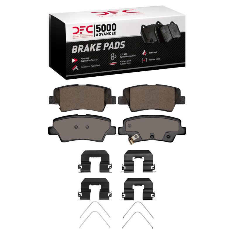 DFC 11-25 Dodge Attitude (Mexico) Rear 5000 Advanced Ceramic Brake Pads and Hardware Kit