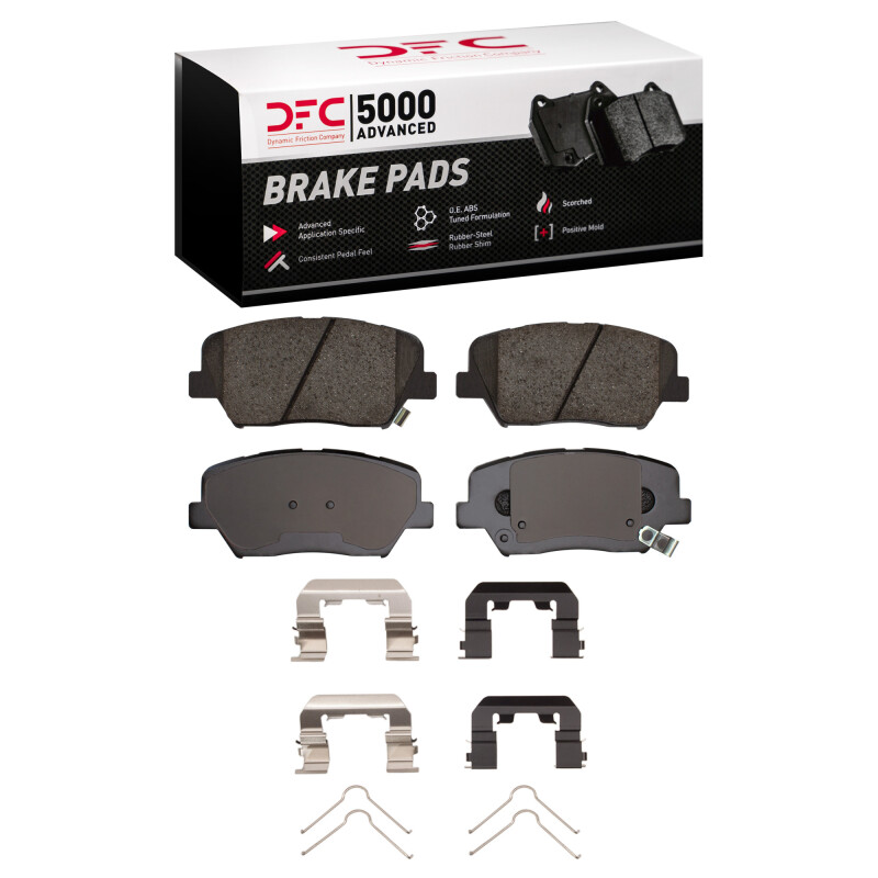 DFC 10-25 Hyundai Santa Fe Front 5000 Advanced Ceramic Brake Pads and Hardware Kit