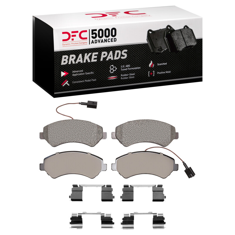 DFC 14-25 Ram ProMaster EV Front 5000 Advanced Semi Metallic Brake Pads and Hardware Kit