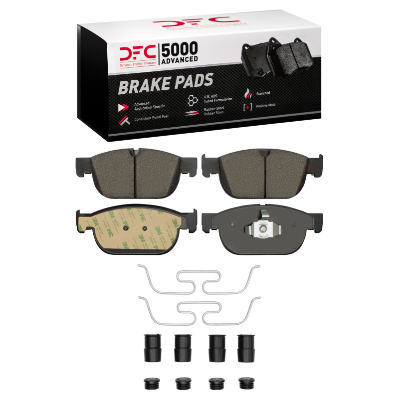 DFC 16-24 Polestar Polestar 2 Front 5000 Advanced Low Metallic Brake Pads and Hardware Kit