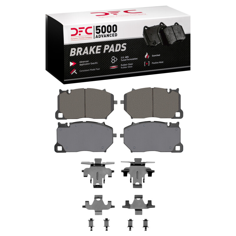 DFC 16-25 Audi RS Q8 Front 5000 Advanced Low Metallic Brake Pads and Hardware Kit