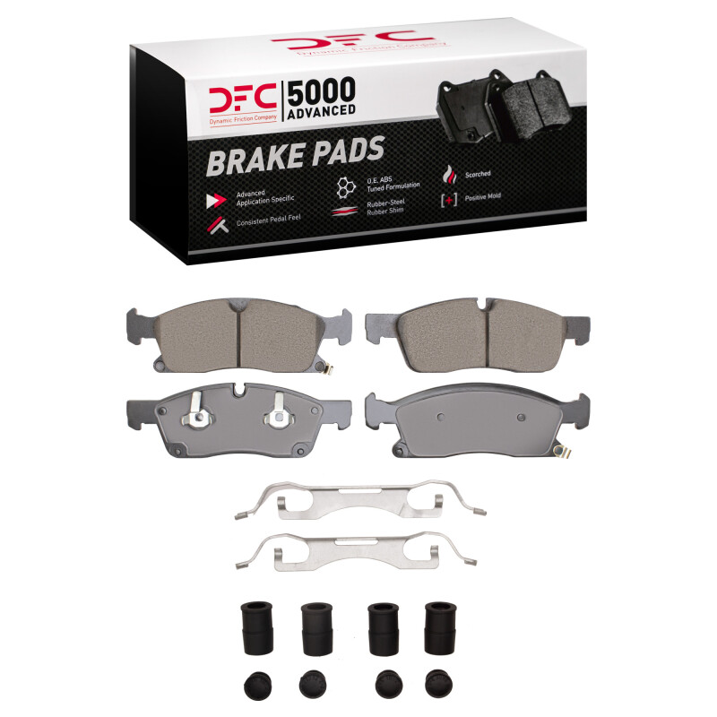 DFC 11-22 Dodge Durango Front 5000 Advanced Ceramic Brake Pads and Hardware Kit