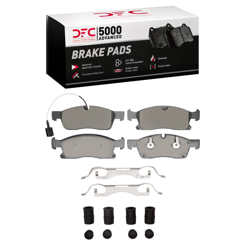 DFC 17-23 Maserati Levante Front 5000 Advanced Low Metallic Brake Pads and Hardware Kit