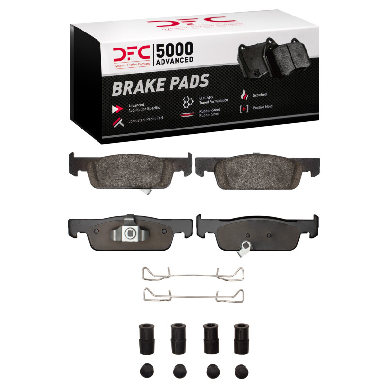 DFC 16-19 Smart Fortwo Front 5000 Advanced Ceramic Brake Pads and Hardware Kit